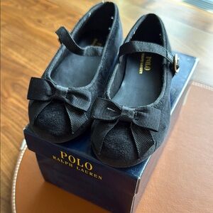 Polo by Ralph Lauren Black Dress Shoes with Elegant Bow